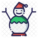 Decoracao Neve Boneco De Neve Icon