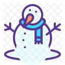 Boneco De Neve Neve Cenoura Icon