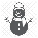 Boneco De Neve Personagem Inverno Ícone