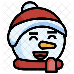 Boneco de neve feliz Emoji Ícone