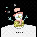 Boneco De Neve Desenho Animado Neve Ícone