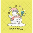 Boneco De Neve Desenho Animado Neve Ícone