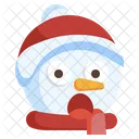 Boneco De Neve Surpreso Smileys Emoji Icon