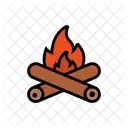 Bonefire Fire Camping Icon