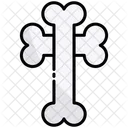 Bones Halloween Cross Icon