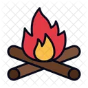 Bonfire Camping Wood Icon