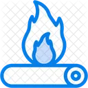 Bonfire Camping Night Icon