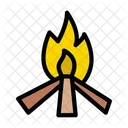 Bonfire Wood Flame Icon