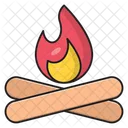 Bonfire Flame Burn Icon