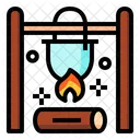 모닥불 불 캠프파이어 아이콘