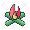 Bonfire Firewood Flame Icon