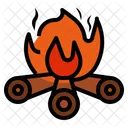 Bonfire Flame Camping Icon
