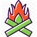 Bonfire Camping Fire Icon