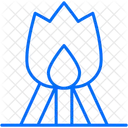 Bonfire Camping Burn Wood Icon