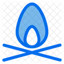 Bonfire Camping Travel Icon