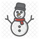 Bonhomme De Neige Heureux Noel Icon