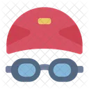 Bonnet De Bain Lunettes De Natation Eau Icône