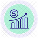 Icono De Linea De Bonificacion Por Crecimiento De Ventas Icono