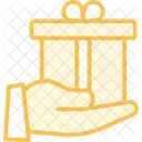 Bonus Gift Box Duotone Line Icon Icon
