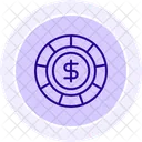 Bonus Token Line Icon Icon