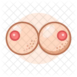 Boobs Icon - Download in Colored Outline Style
