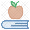 Book Apple Fruit Icon