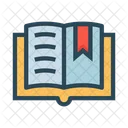 Open Book Bookmark Icon