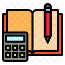 Book Pen Calculator Icon
