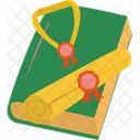 Book and certificate  Icon
