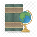 Book and globe  Icon