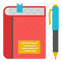 Book And Pen Handbook Guidebook Icon