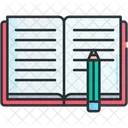 Book And Pencil Study Learning Icon