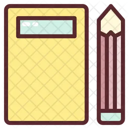Book And Pencil  Icon