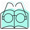Book And Reading Glasses Color Shadow Thinline Icon Icon