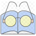 Book And Reading Glasses Lineal Color Icon Icon