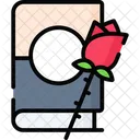 Book And Rose  Icon