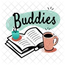 Book Buddies Friendship Friends Icon