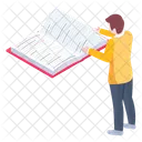 Book Reading Book Lesson Learning Icon