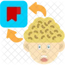 Book Mark Brain Note Mental Mark Icon