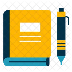 Book note and pen  Icon