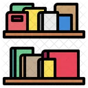 Bookshelves Books Library Icon
