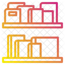 Bookshelves Books Library Icon
