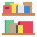 Bookshelves Books Library Icon