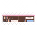 Bookshelf Shelves Books Icon
