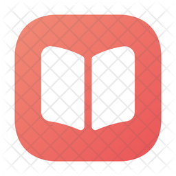 Book Square Icon - Download in Sticker Style