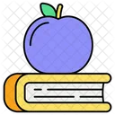 Book With Apple  Icon