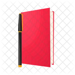 Book with pen  Icon