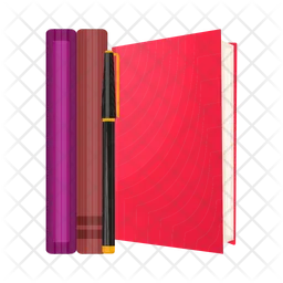 Book with pen  Icon