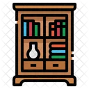 Bookcase Furniture Household Icon