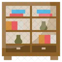 Bookcase Shelf Library Icon
